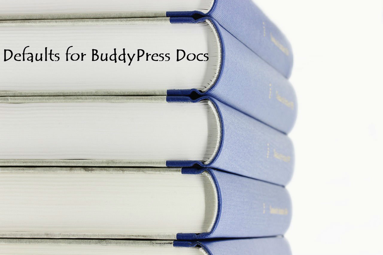 An image illustrating an article about Plugin – Defaults for BuddyPress Docs on thealicesyndrome.com